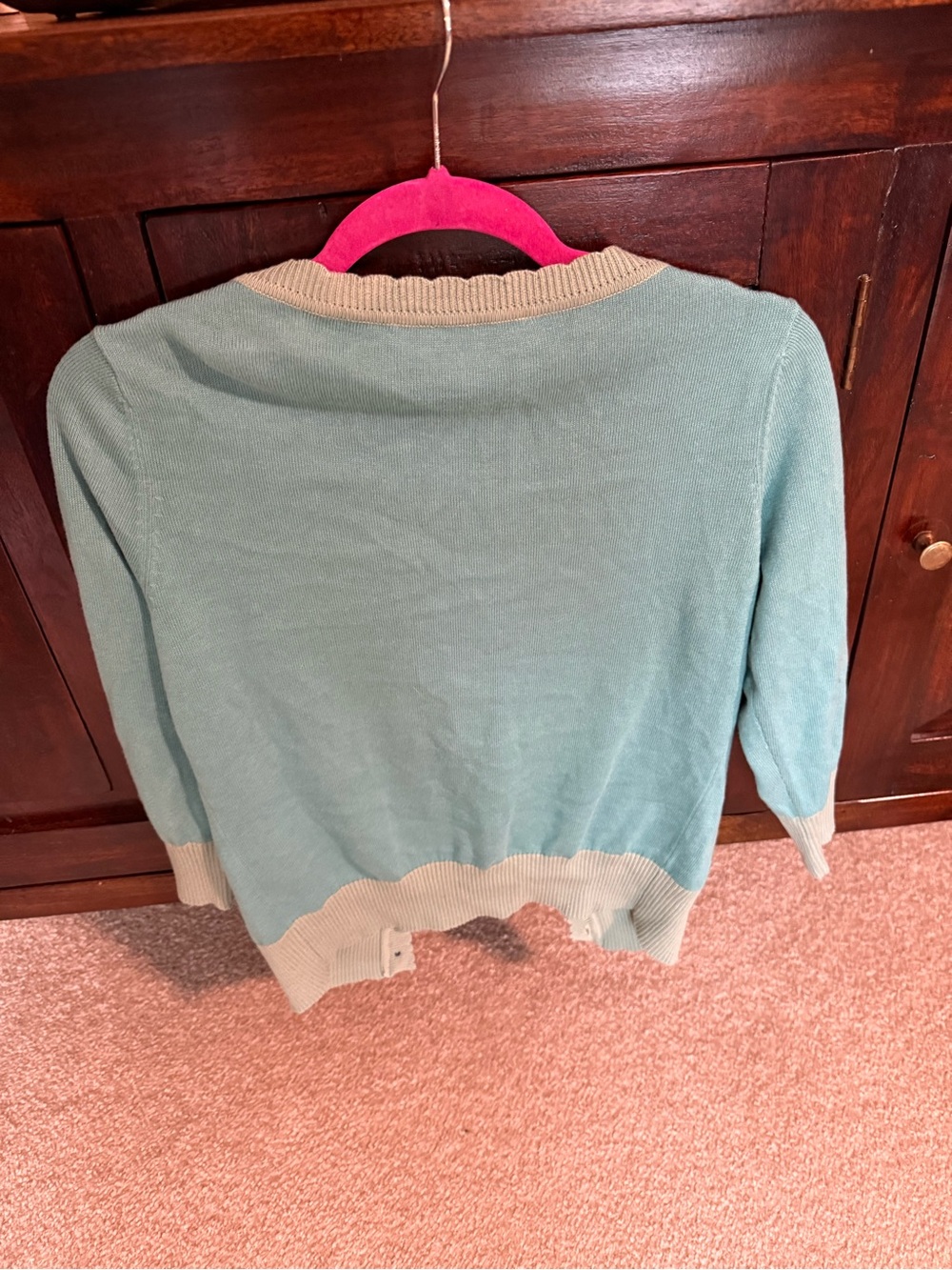 Nick & Me Mint Green Embroidered Cardigan Sweater - Size M - Picture 3 of 3